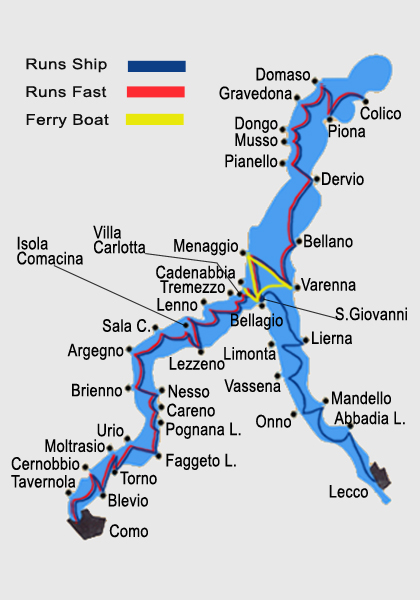 Lake Como Ferry Navigation